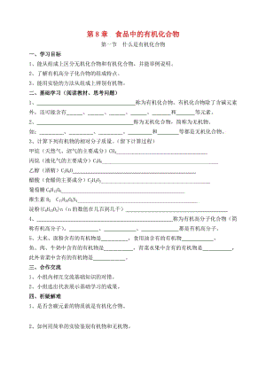 九年級化學下冊 第8章 食品中的有機化合物 第1節(jié) 什么是有機化合物導學案 滬教版.doc