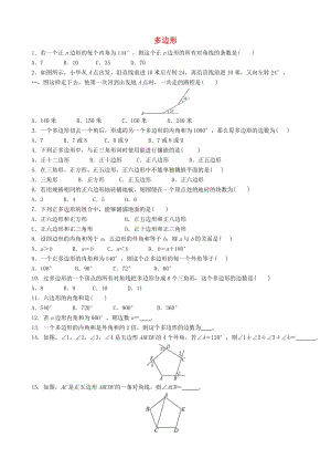 中考數(shù)學專項復習 多邊形練習.doc