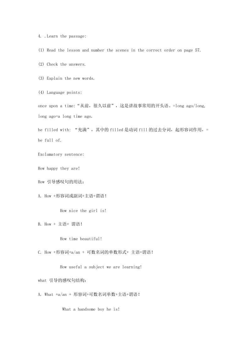 九年级英语上册 Unit 4 Stories and poems Lesson 22 The Giant(I)教案 （新版）冀教版.doc_第3页