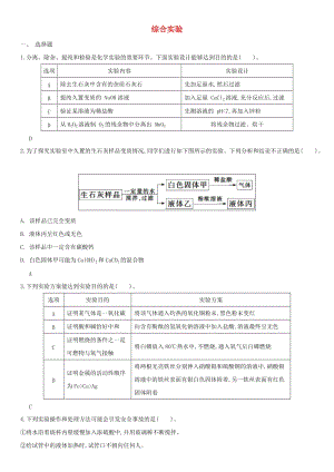 中考化學(xué) 易錯知識點強化 綜合實驗練習(xí)卷 新人教版.doc