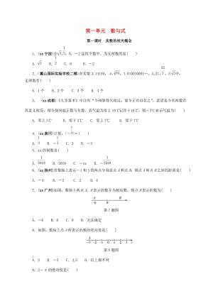 中考數(shù)學復習 第1課時 實數(shù)的相關(guān)概念測試.doc