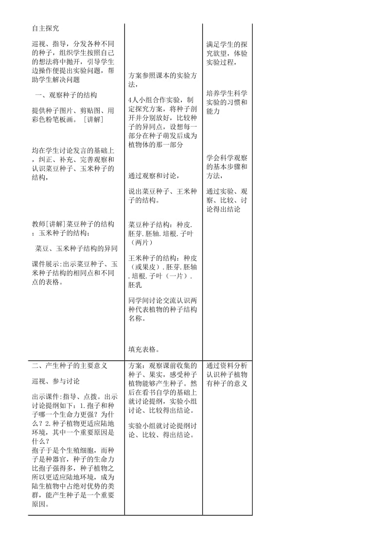 七年级生物上册第3单元第1章第2节种子植物教案 新人教版.doc_第2页