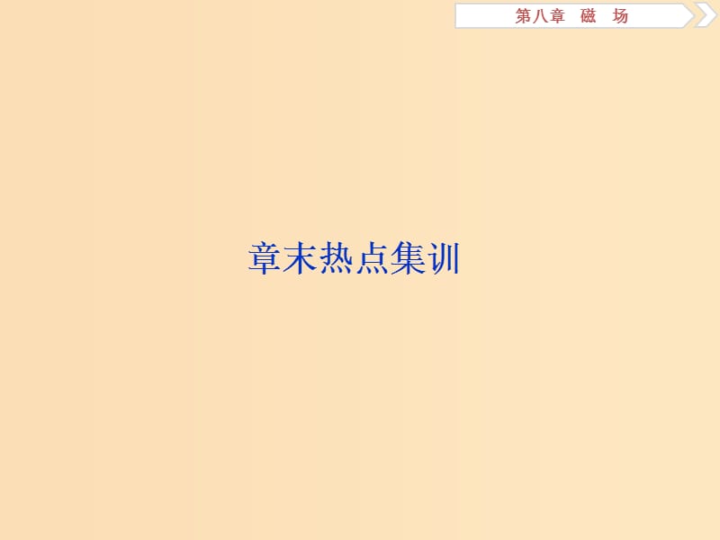 （浙江專版）2019屆高考物理一輪復習 第8章 磁場 5 章末熱點集訓課件 新人教版.ppt_第1頁