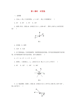 七年級數(shù)學(xué)上冊 第6章 圖形的初步知識 6.9 直線的相交 第1課時 對頂角同步練習(xí)（新版）浙教版.doc