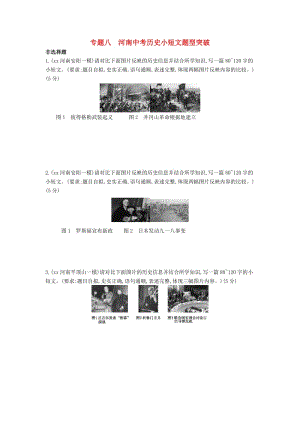 河南省2019年中考?xì)v史總復(fù)習(xí) 第二部分 專題突破 專題八 河南中考?xì)v史小短文題型突破練習(xí).doc