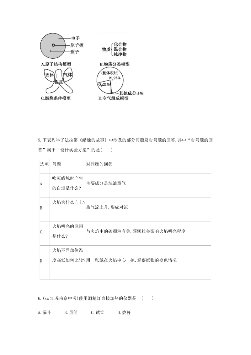 山东省泰安市2019中考化学复习 第一部分 基础过关 第一单元 步入化学殿堂练习（含解析）.doc_第2页