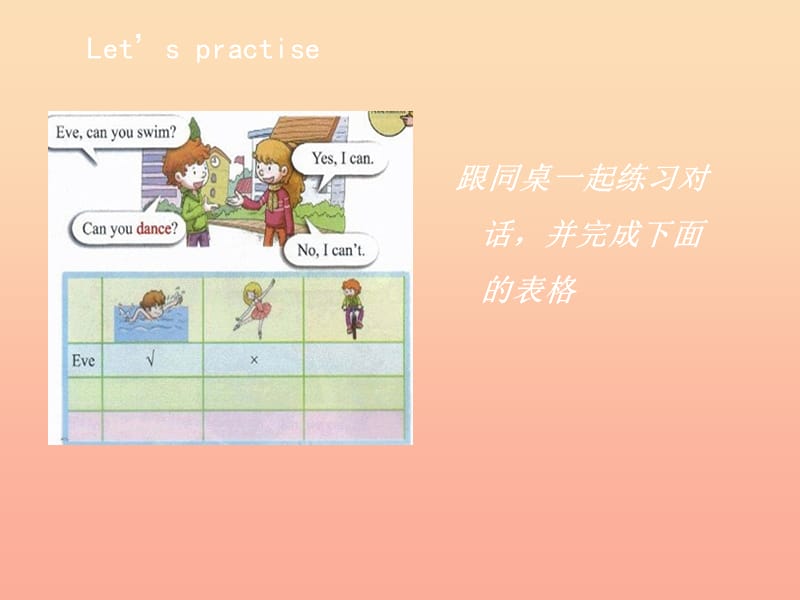 2019年四年级英语上册 Lesson 1 We can dance（第3课时）课件 科普版.ppt_第3页