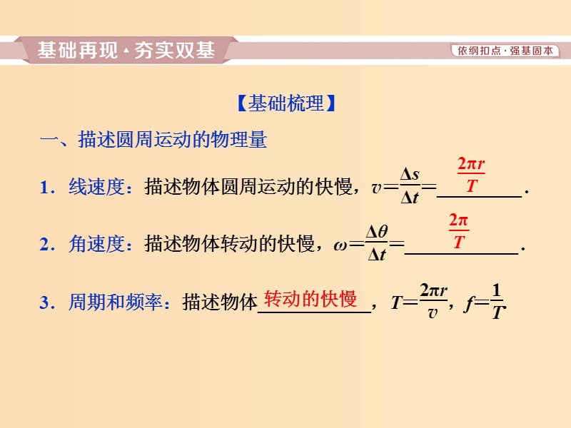 （浙江专版）2019届高考物理一轮复习 第4章 曲线运动万有引力与航天 7 第三节 圆周运动课件 新人教版.ppt_第2页