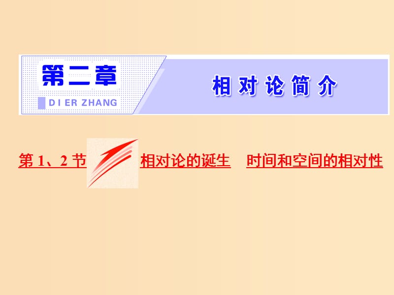 （山东省专用）2018-2019学年高中物理 第十五章 相对论简介 第1、2节 相对论的诞生 时间和空间的相对性课件 新人教版选修3-4.ppt_第1页