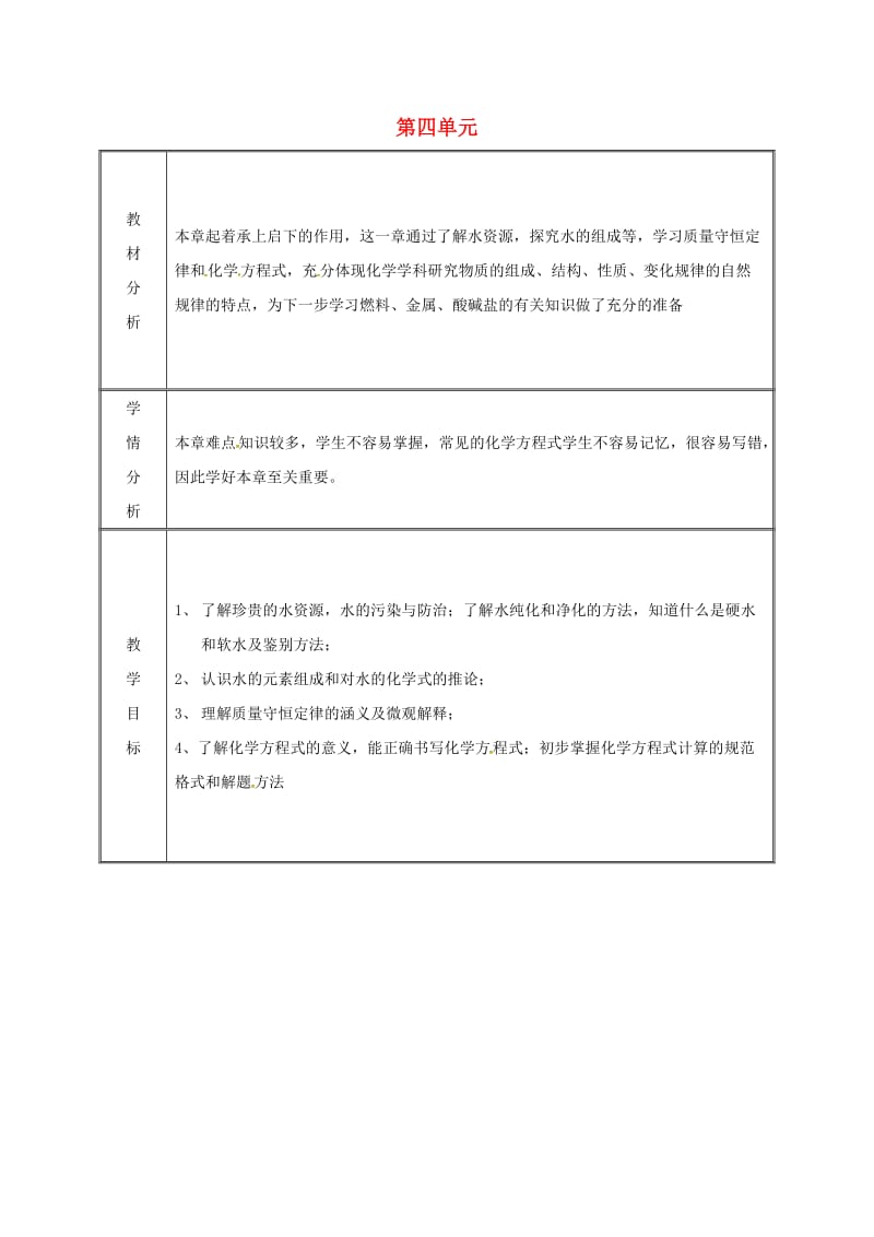 湖南省九年级化学上册 第4章 生命之源-水备课教案 （新版）粤教版.doc_第1页