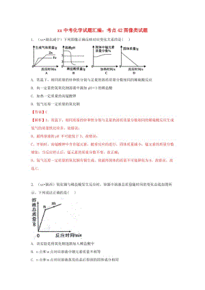 中考化學(xué)試題匯編 考點(diǎn)42 圖像類試題（含解析）.doc