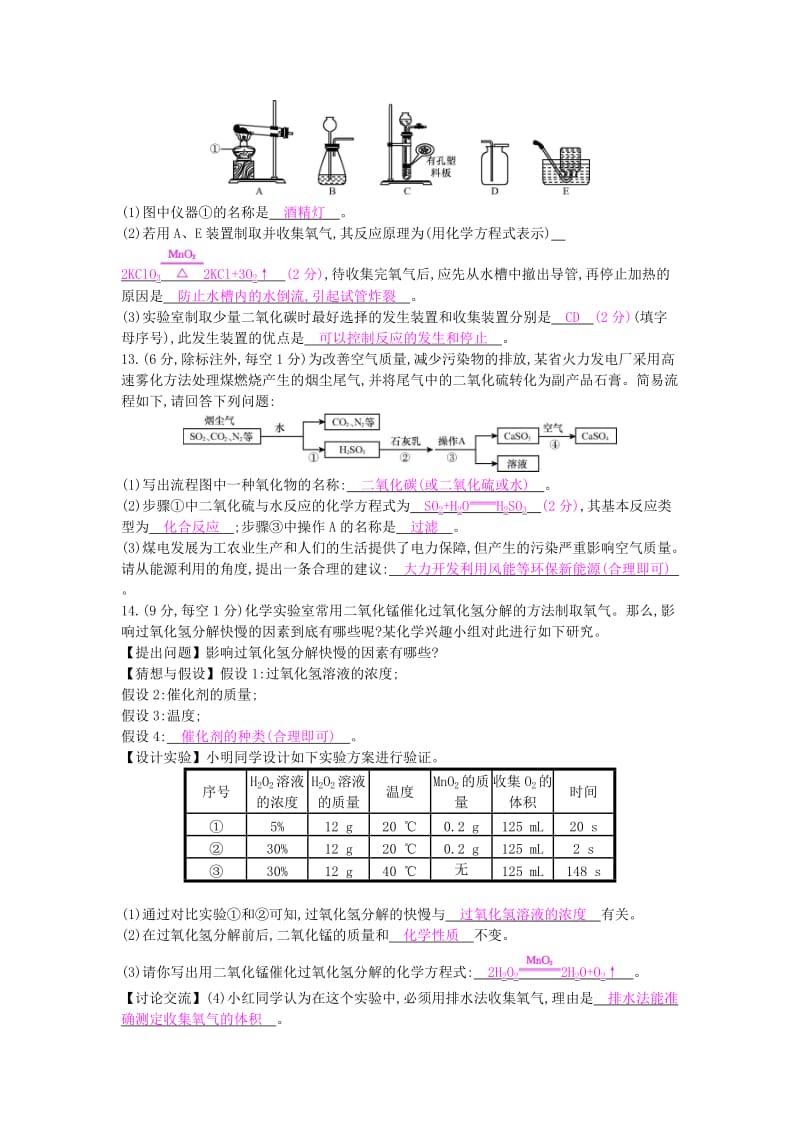 九年级化学上册 期末检测卷 （新版）新人教版.doc_第3页