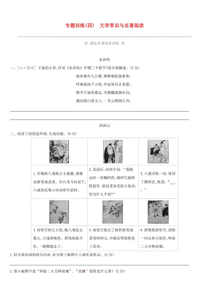 浙江省2019年中考語文總復(fù)習(xí) 第一部分 語文知識(shí)積累 專題訓(xùn)練04 文學(xué)常識(shí)與名著閱讀 新人教版.doc