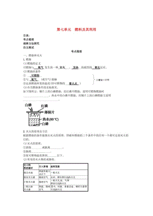 中考化學一輪復習 第七單元 燃料及其利用試題.doc