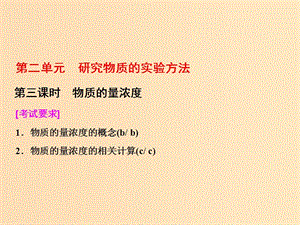 （浙江專版）2017-2018學(xué)年高中化學(xué) 專題1 化學(xué)家眼中的物質(zhì)世界 第二單元 第三課時(shí) 物質(zhì)的量濃度課件 蘇教版必修1.ppt