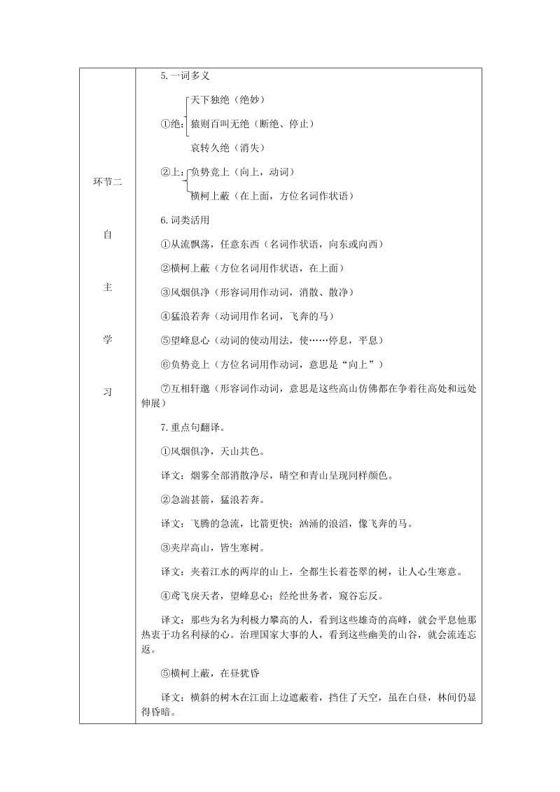 达州专版八年级语文上册第三单元11与朱元思书教案新人教版.doc_第3页