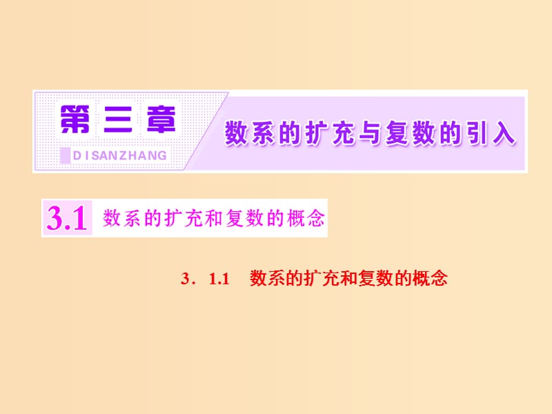 （浙江专版）2018年高中数学 第三章 数系的扩充与复数的引入 3.1.1.1 数系的扩充和复数的概念课件 新人教A版选修2-2.ppt_第1页