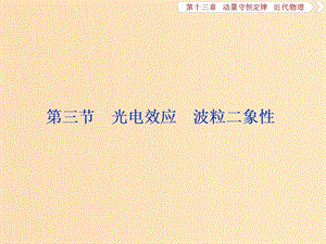 （浙江專版）2019屆高考物理一輪復習 第13章 動量守恒定律近代物理 4 第三節(jié) 光電效應 波粒二象性課件 新人教版.ppt