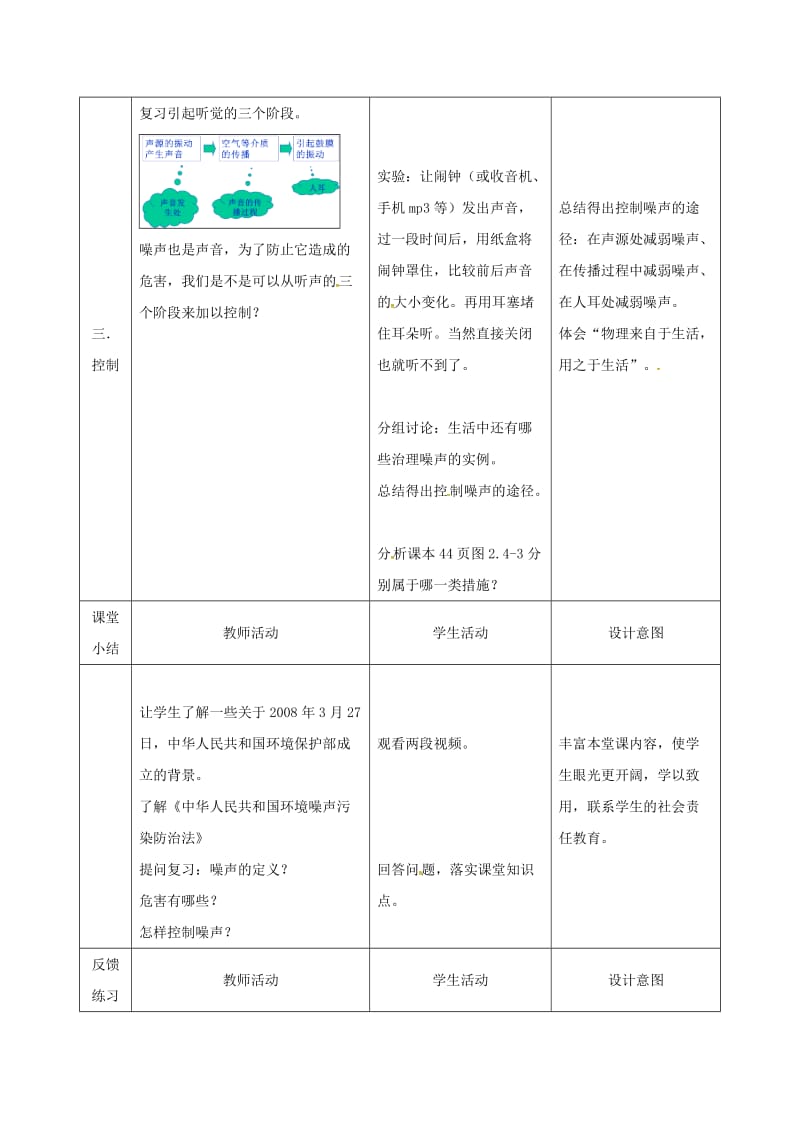 八年级物理上册 第2章 第4节 噪声的危害和控制教案2 （新版）新人教版.doc_第3页