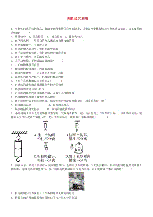 中考物理專題復習 內(nèi)能及其利用綜合練習題.doc