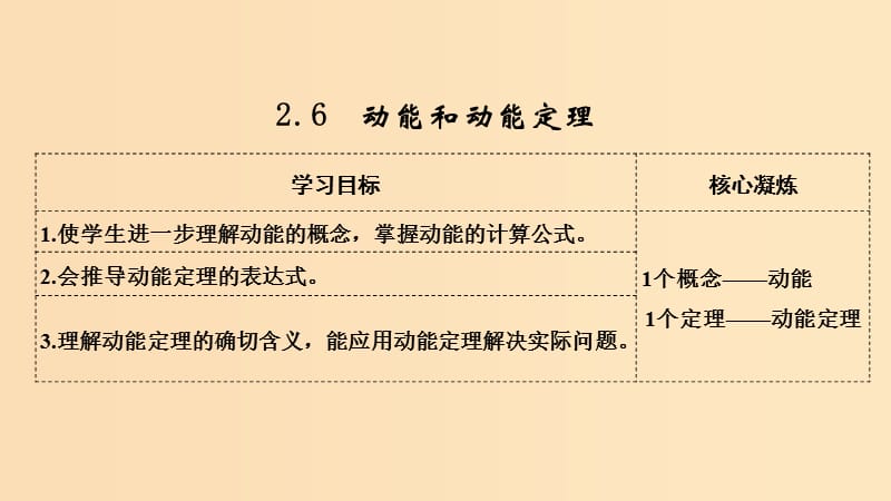 （新课标）2018-2019学年高考物理 2.6 动能和动能定理课件.ppt_第1页