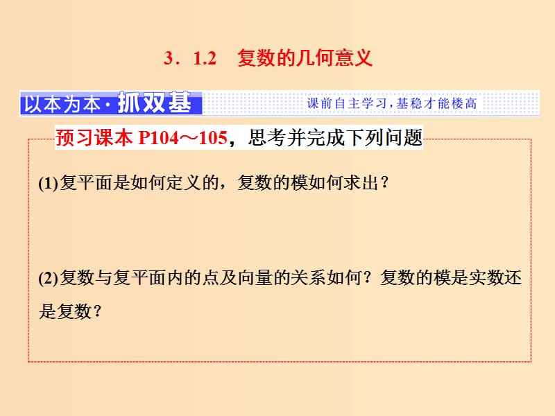 （浙江专版）2018年高中数学 第三章 数系的扩充与复数的引入 3.1.1.2 复数的几何意义课件 新人教A版选修2-2.ppt_第1页