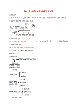 中考化學第二輪專題復習 第46講 物質(zhì)的鑒別和推斷（經(jīng)典精講）試題.doc