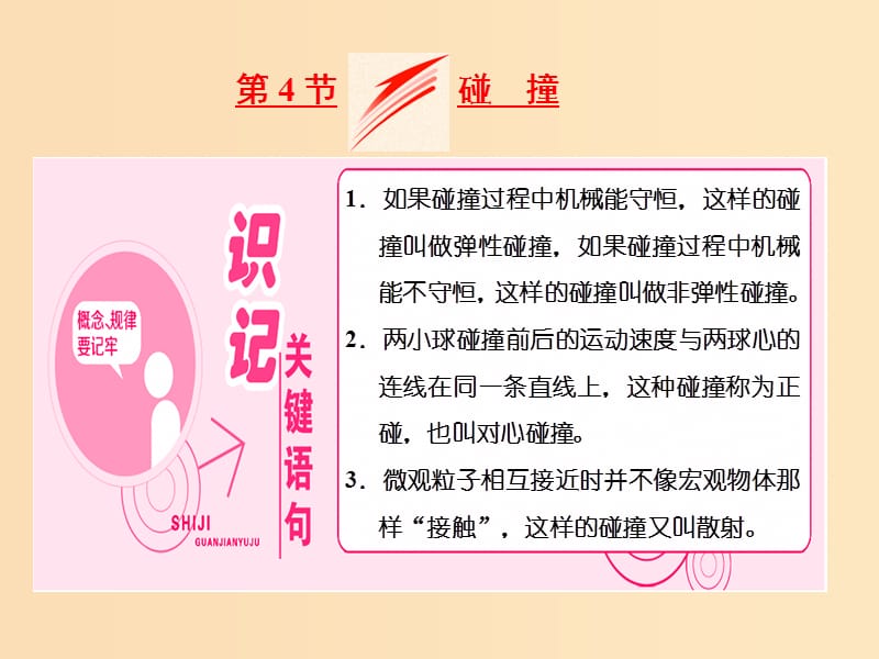 （山東省專用）2018-2019學(xué)年高中物理 第十六章 動量守恒定律 第4節(jié) 碰撞課件 新人教版選修3-5.ppt_第1頁