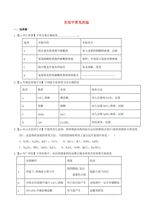 中考化學(xué)知識(shí)分類練習(xí)卷 生活中常見的鹽.doc