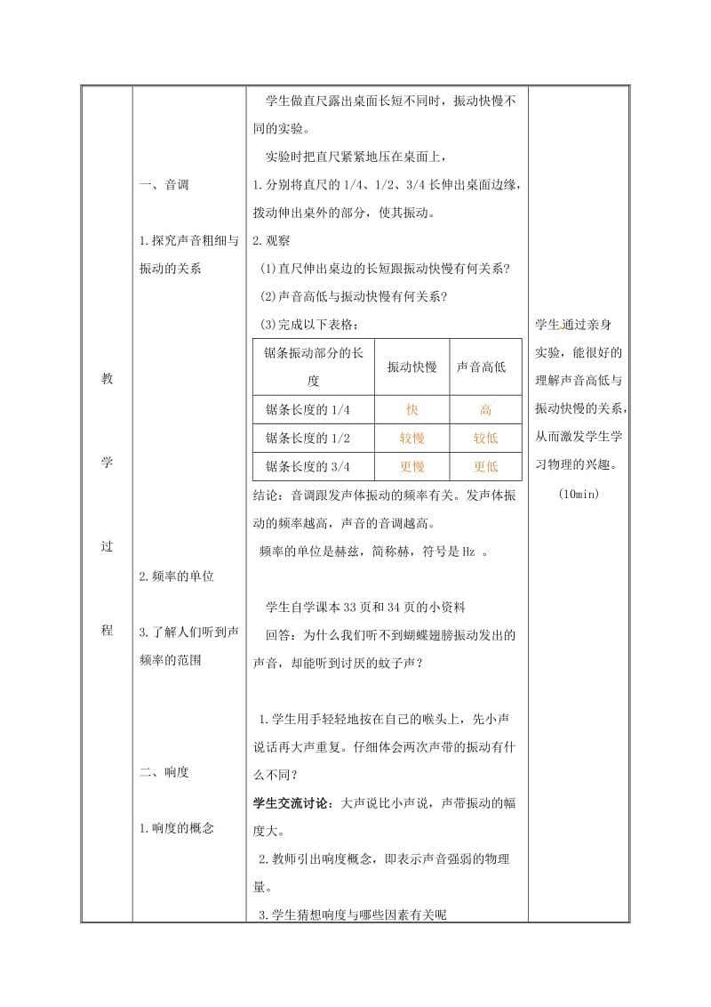 2019版八年级物理上册 2.2声音的特性教案 （新版）新人教版.doc_第3页