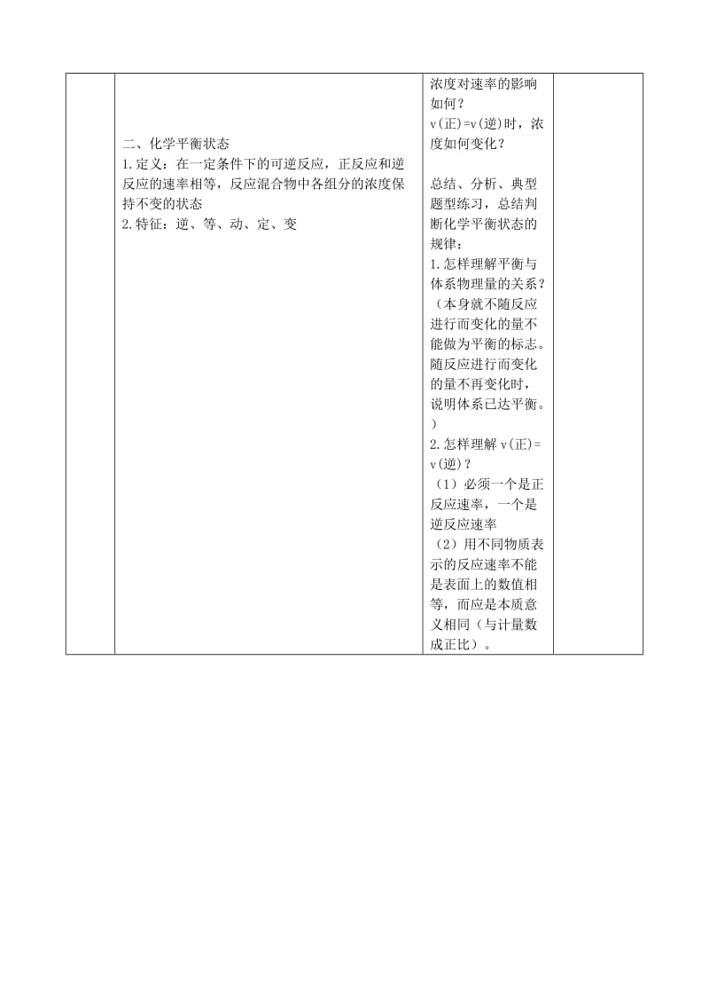 2018-2019学年高中化学下学期《化学平衡》教学设计.doc_第2页