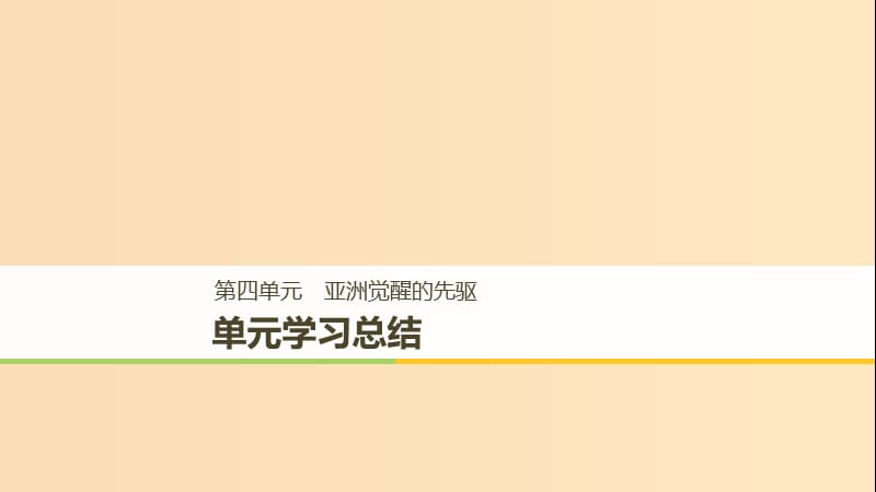 （全国通用）2018-2019版高中历史 第四单元 亚洲觉醒的先驱专题学习总结课件 新人教版选修4.ppt_第1页