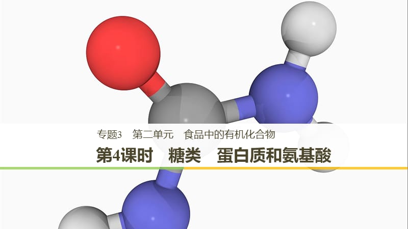 （渝冀閩）2018-2019版高中化學(xué) 專題3 有機(jī)化合物的獲得與應(yīng)用 第二單元 食品中的有機(jī)化合物 第4課時 糖類 蛋白質(zhì)和氨基酸課件 蘇教版必修2.ppt_第1頁