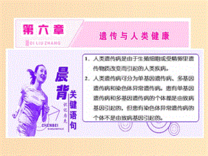 （浙江專版）2018年高中生物 第六章 遺傳與人類健康課件 浙科版必修2.ppt