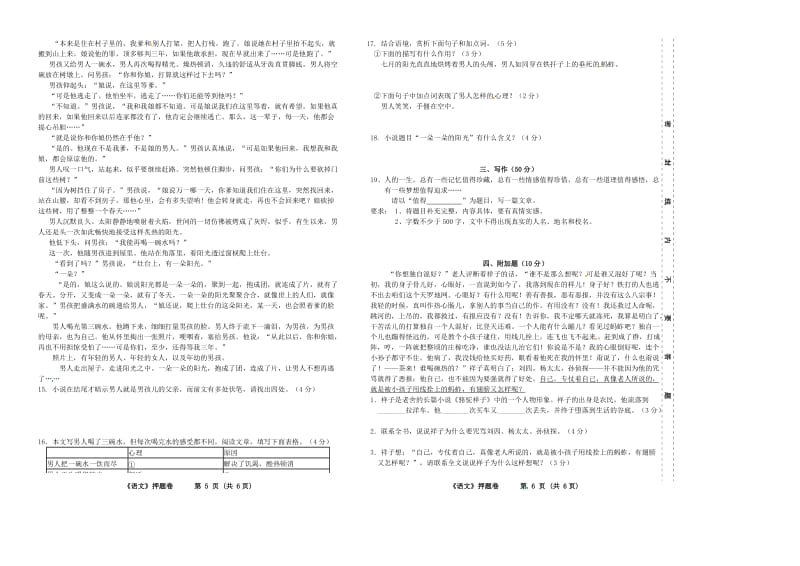 广东省初中语文毕业生学业考试押题.doc_第3页