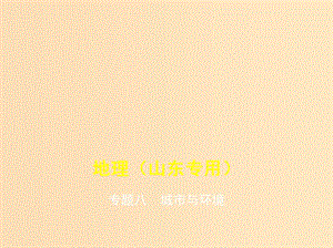 （5年高考3年模擬A版）山東省2020年高考地理總復(fù)習(xí) 專題八 城市與環(huán)境課件.ppt