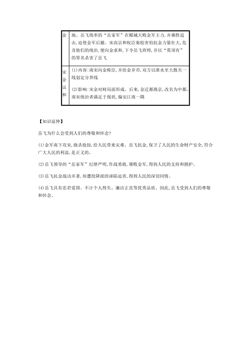 七年级历史下册 第二单元 辽宋夏金元时期民族关系发展和社会变化 第8课 金与南宋的对峙备考速记 新人教版.doc_第2页