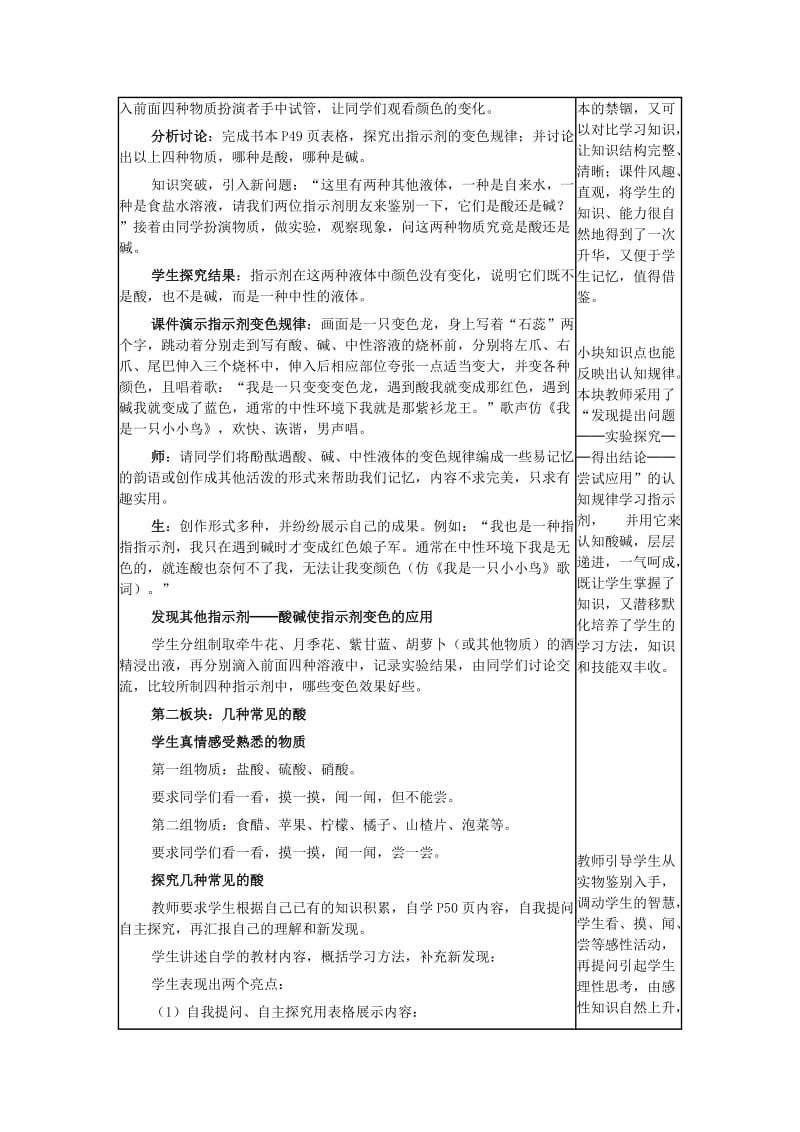 九年级化学下册 10 酸和碱 课题1 常见的酸和碱教案 （新版）新人教版.doc_第2页