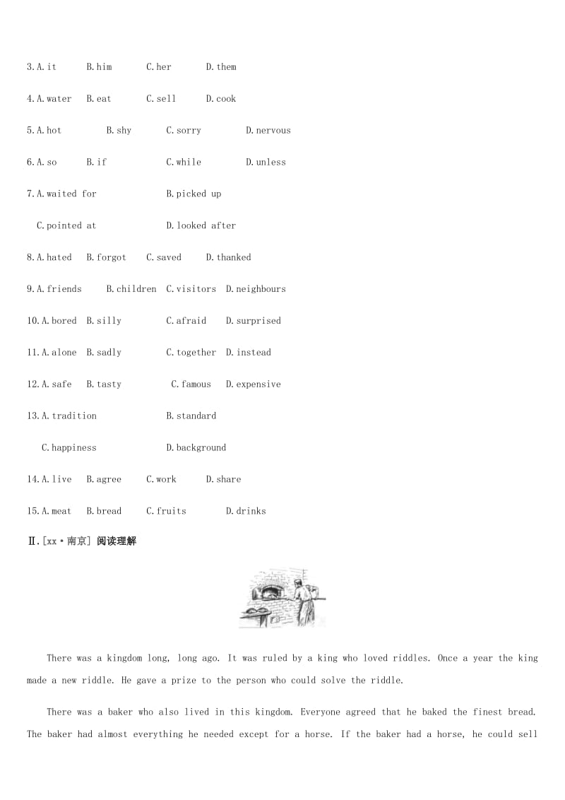 浙江省2019届中考英语总复习 第一篇 教材梳理篇 课时训练04 Modules 7-12（七下）试题 （新版）外研版.doc_第2页