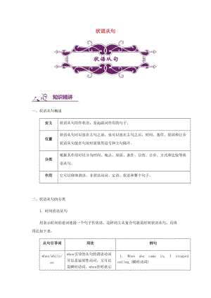 中考英語專題講練 狀語從句（含解析）.doc