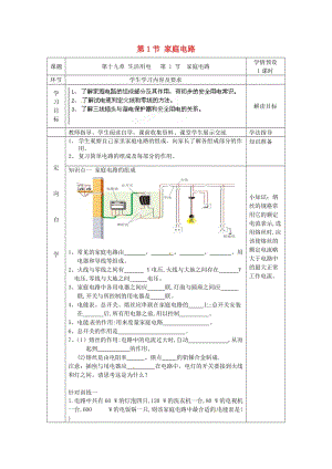 九年級物理全冊第十九章第1節(jié)家庭電路導(dǎo)學(xué)案無答案 新人教版(1).doc