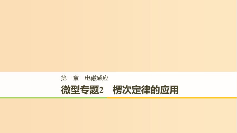 （通用版）2018-2019版高中物理 第一章 电磁感应 微型专题练2 楞次定律的应用课件 教科版选修3-2.ppt_第1页