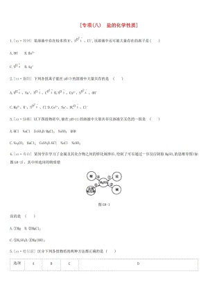 安徽省2019年中考化學(xué)復(fù)習(xí) 第一篇 基礎(chǔ)過關(guān)篇 專項(xiàng)08 鹽的化學(xué)性質(zhì)練習(xí).doc