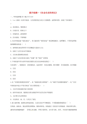 八年級歷史下冊 第六單元 科學(xué)技術(shù)與社會生活 19 社會生活的變遷提升檢測 新人教版.doc