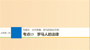 （浙江選考）2019版高考?xì)v史一輪總復(fù)習(xí) 專題五 古代希臘、羅馬的政治文明 考點(diǎn)13 羅馬人的法律課件.ppt