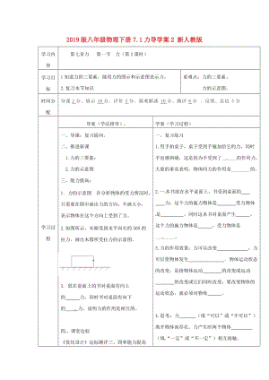 2019版八年級物理下冊7.1力導(dǎo)學案2 新人教版.doc