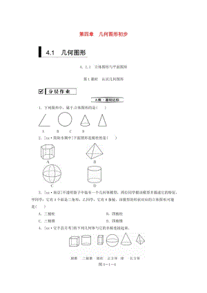 七年級(jí)數(shù)學(xué)上冊(cè) 第四章 幾何圖形初步 4.1 幾何圖形 4.1.1 第1課時(shí) 認(rèn)識(shí)幾何圖形復(fù)習(xí)練習(xí) （新版）新人教版.doc