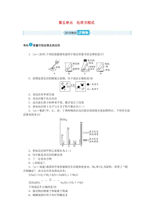 安徽省2019年中考化學(xué)總復(fù)習(xí) 第五單元 化學(xué)方程式練習(xí).doc