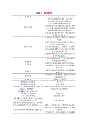 九年級化學(xué)上冊 第2單元 我們周圍的空氣 2.3 制取氧氣教案 新人教版.doc