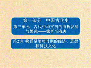 （通史版）2019版高考?xì)v史一輪復(fù)習(xí) 3-2 魏晉至隋唐時期的經(jīng)濟、思想和科技文化課件.ppt